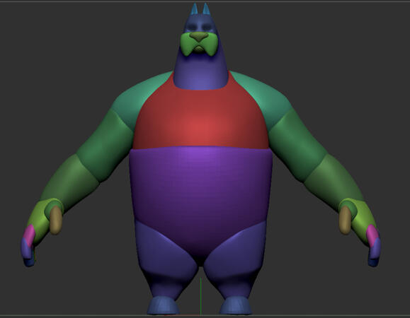 Blocking Practice, Biped Dog