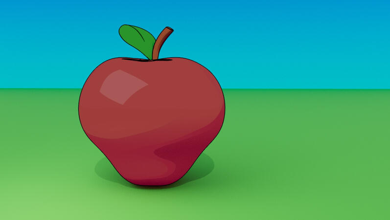 Apple (Model and Toon Texture)